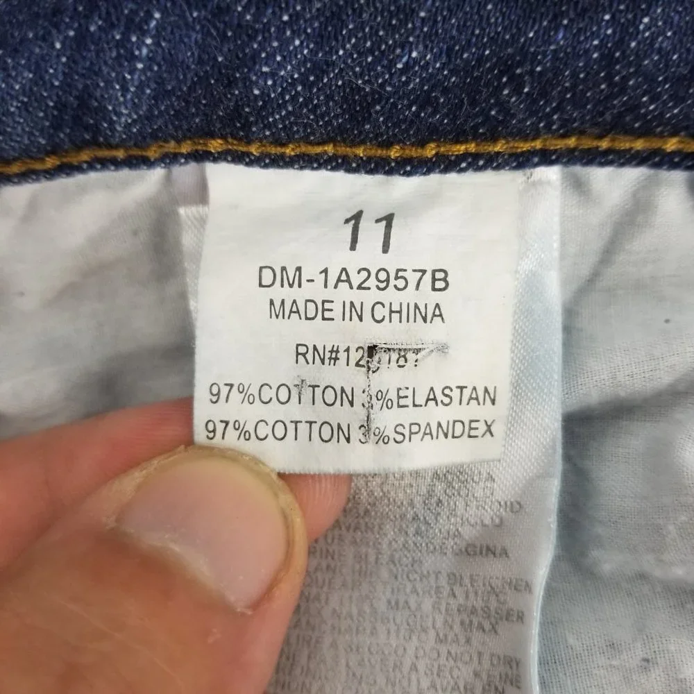 Machine Distressed Bootcut Jeans - Picture 11 of 11